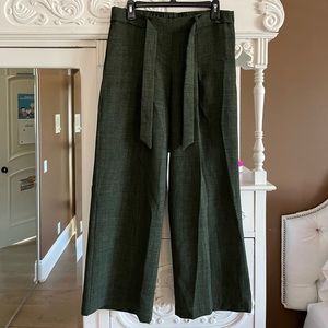 Harlowe and Graham, Medium, Green wide leg pants